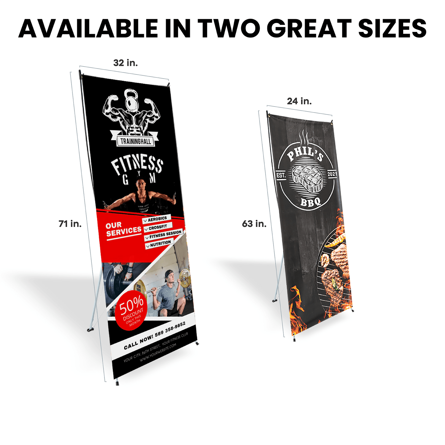 Custom X-Stand Display Banner 