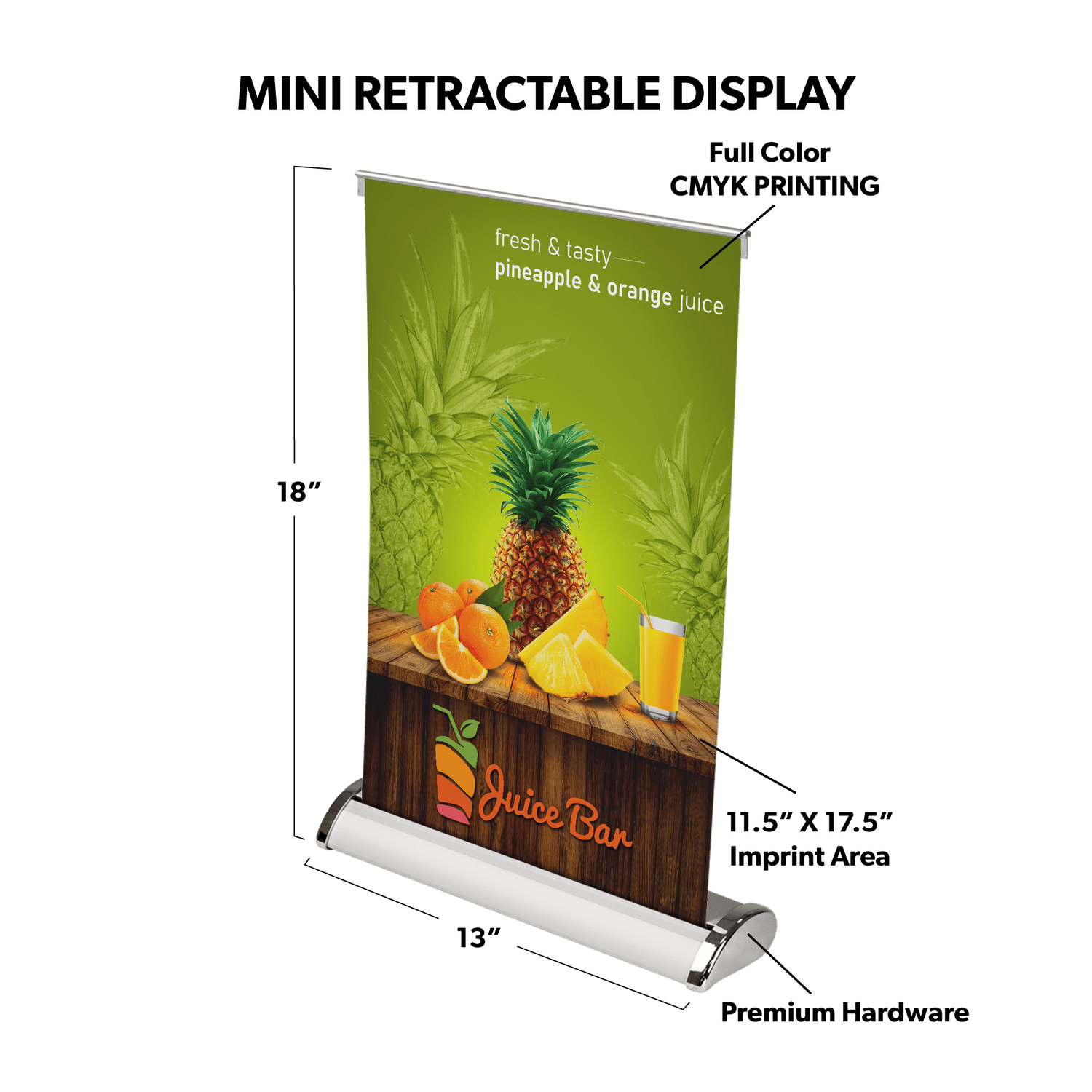 Custom Tabletop Retractable Banner 