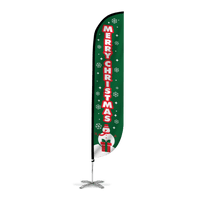 Merry Christmas Feather Flag 10M1200093