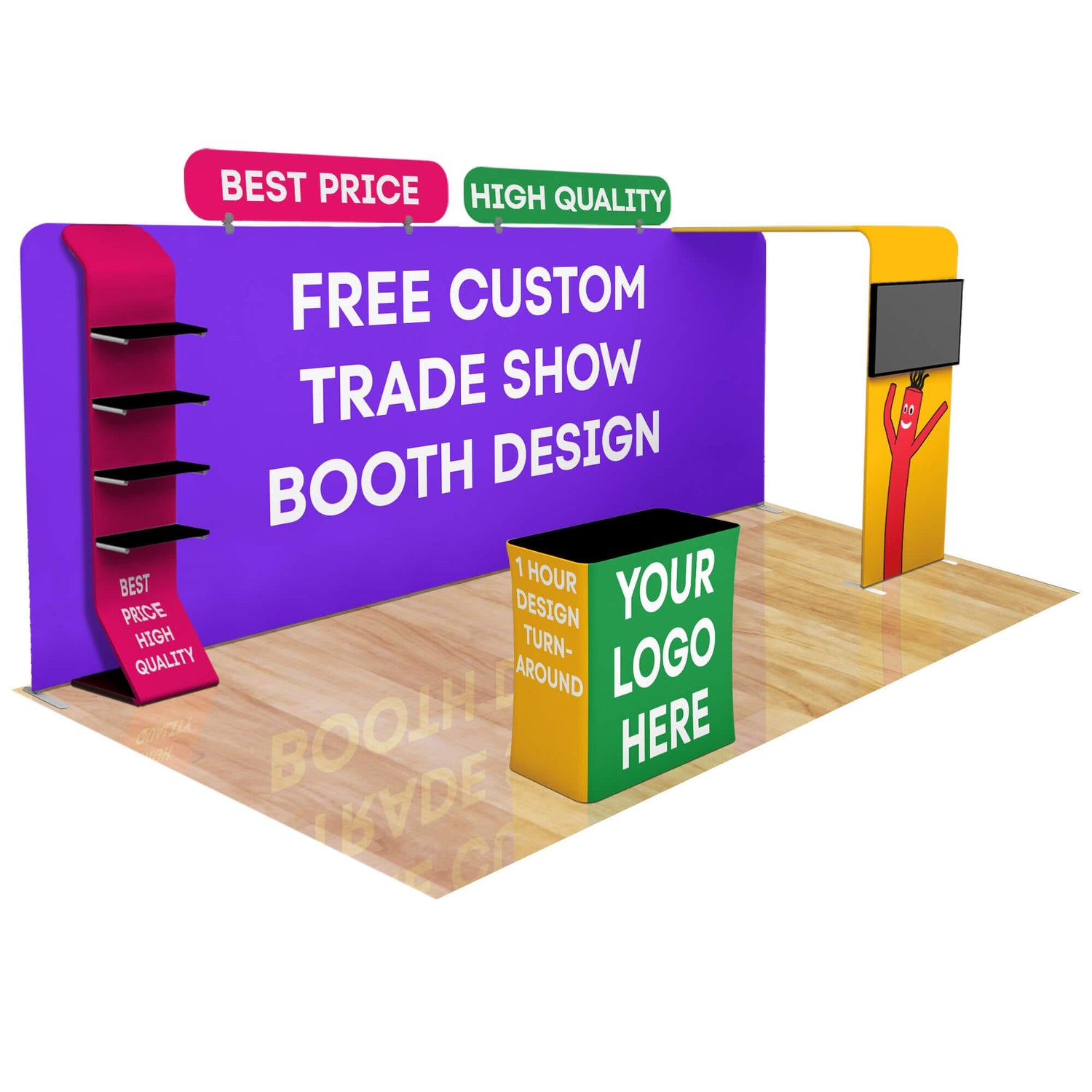 20ft Fastzip™ Custom Trade Show Booth 