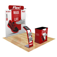 8ft FastZip™ Media Stand Trade Show Booth 10M8020290