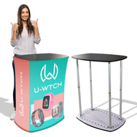 Backlit Custom Square Trade Show Podium 