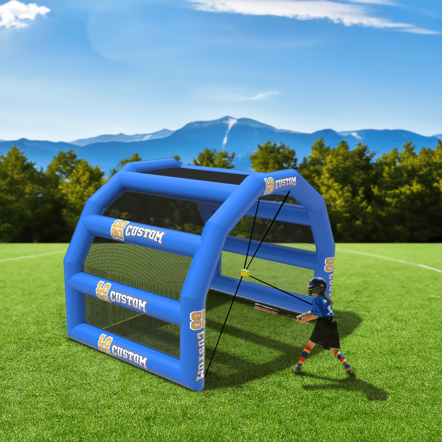 Custom Inflatable Baseball Hitting Station 