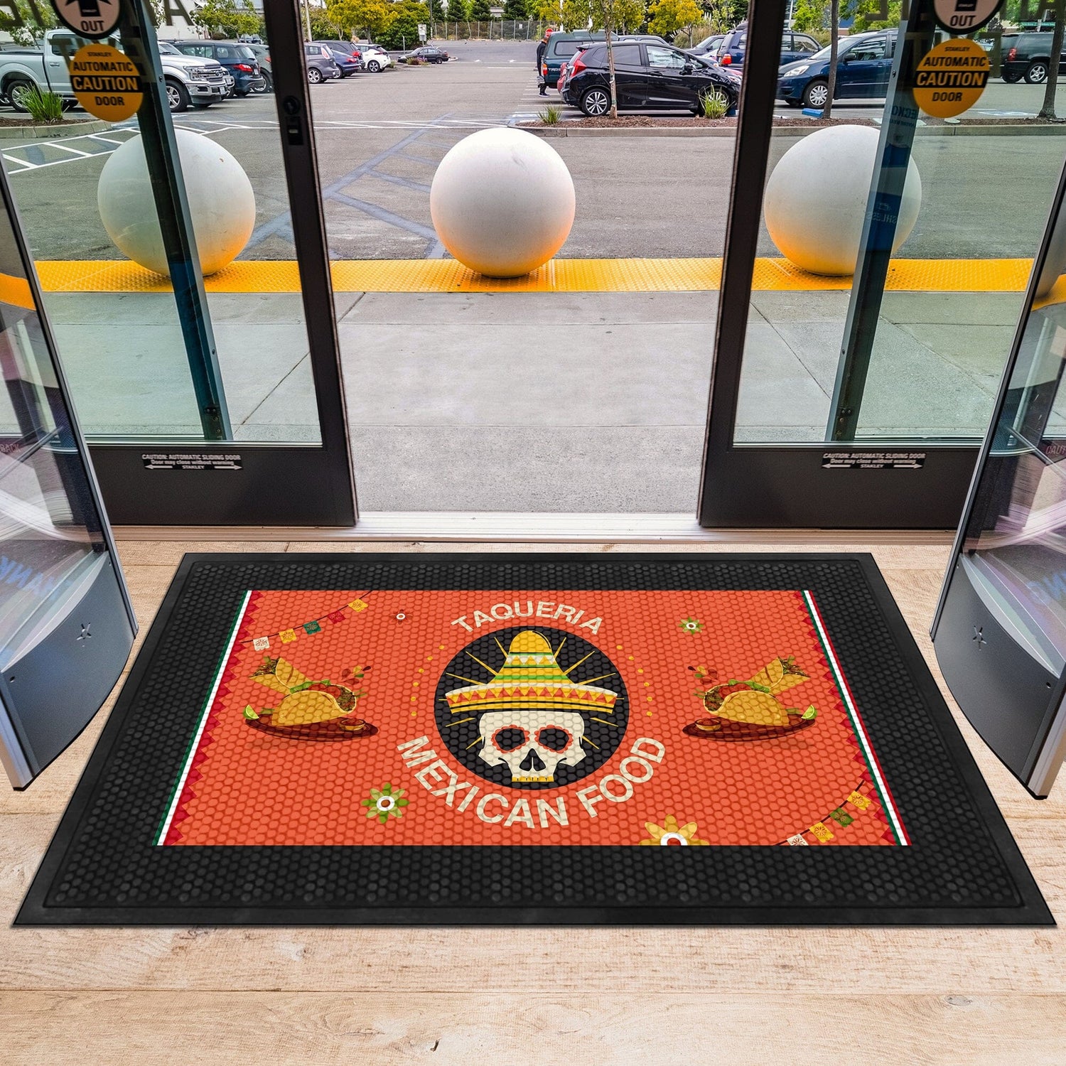 Custom Superscraper Rubber Door Mat 