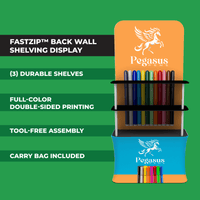 Tension Fabric Trade Show Shelving Display Infographic