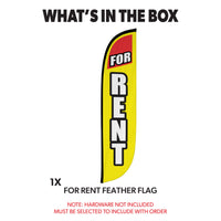 For Rent Feather Flag