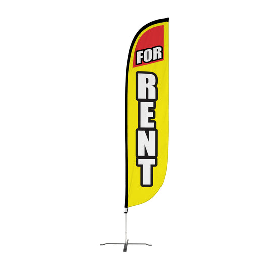 For Rent Feather Flag