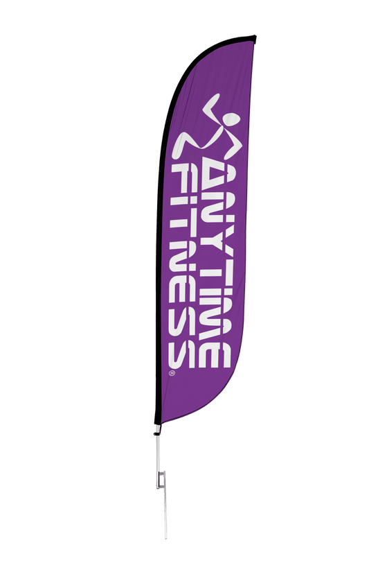 Anytime Fitness Feather Flag Purple 