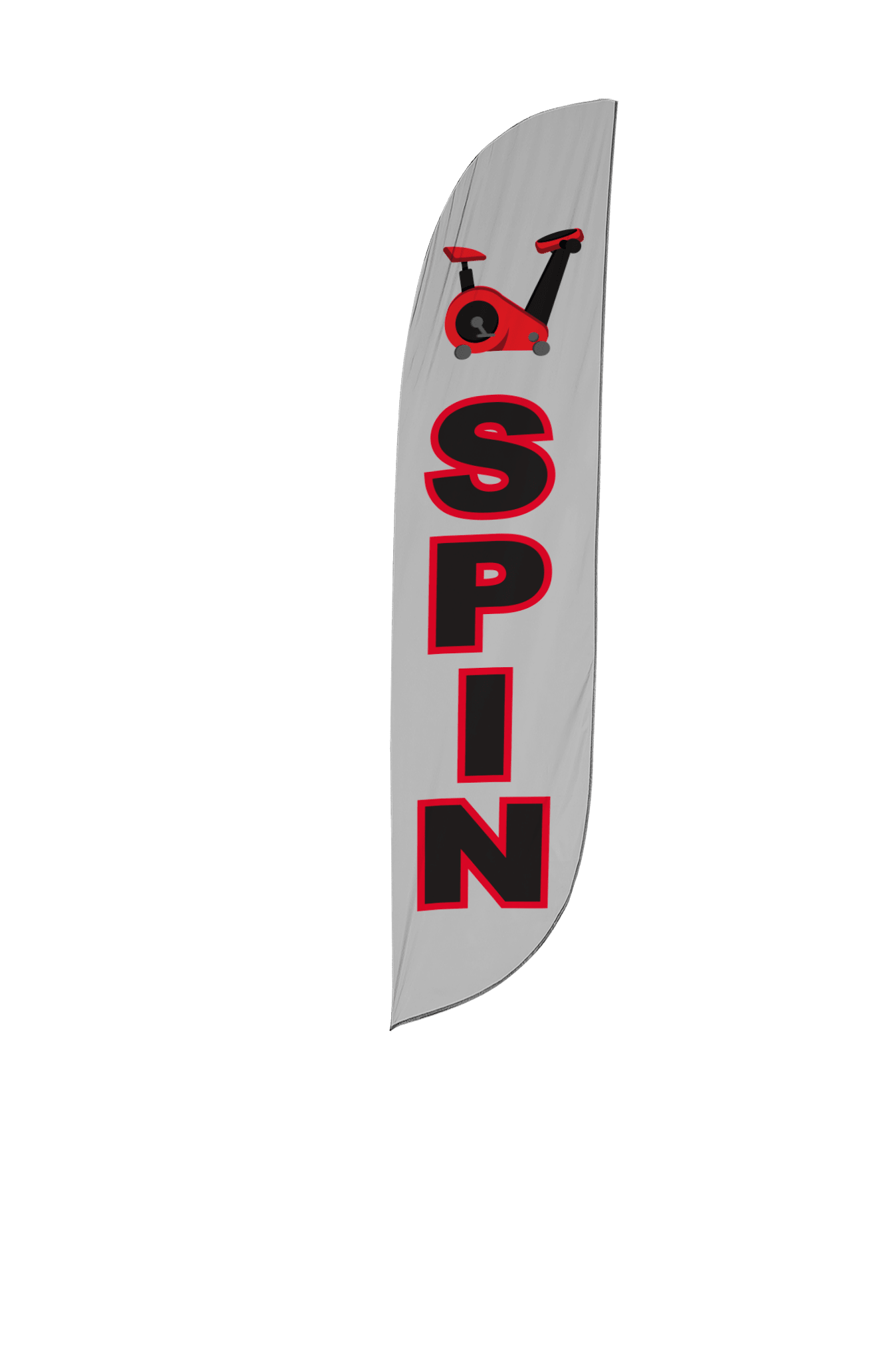 Spin Feather Flag Grey 