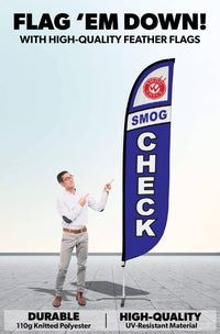 Smog Check Feather Flag 