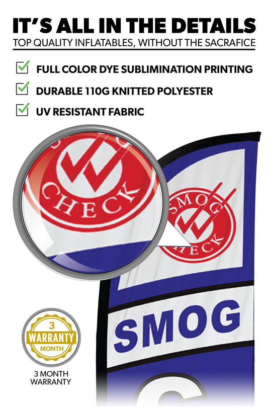 Smog Check Feather Flag 