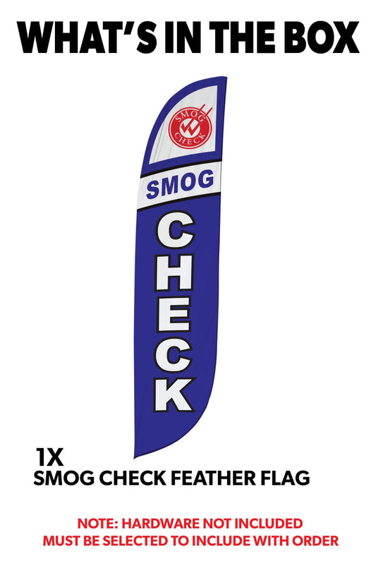 Smog Check Feather Flag 