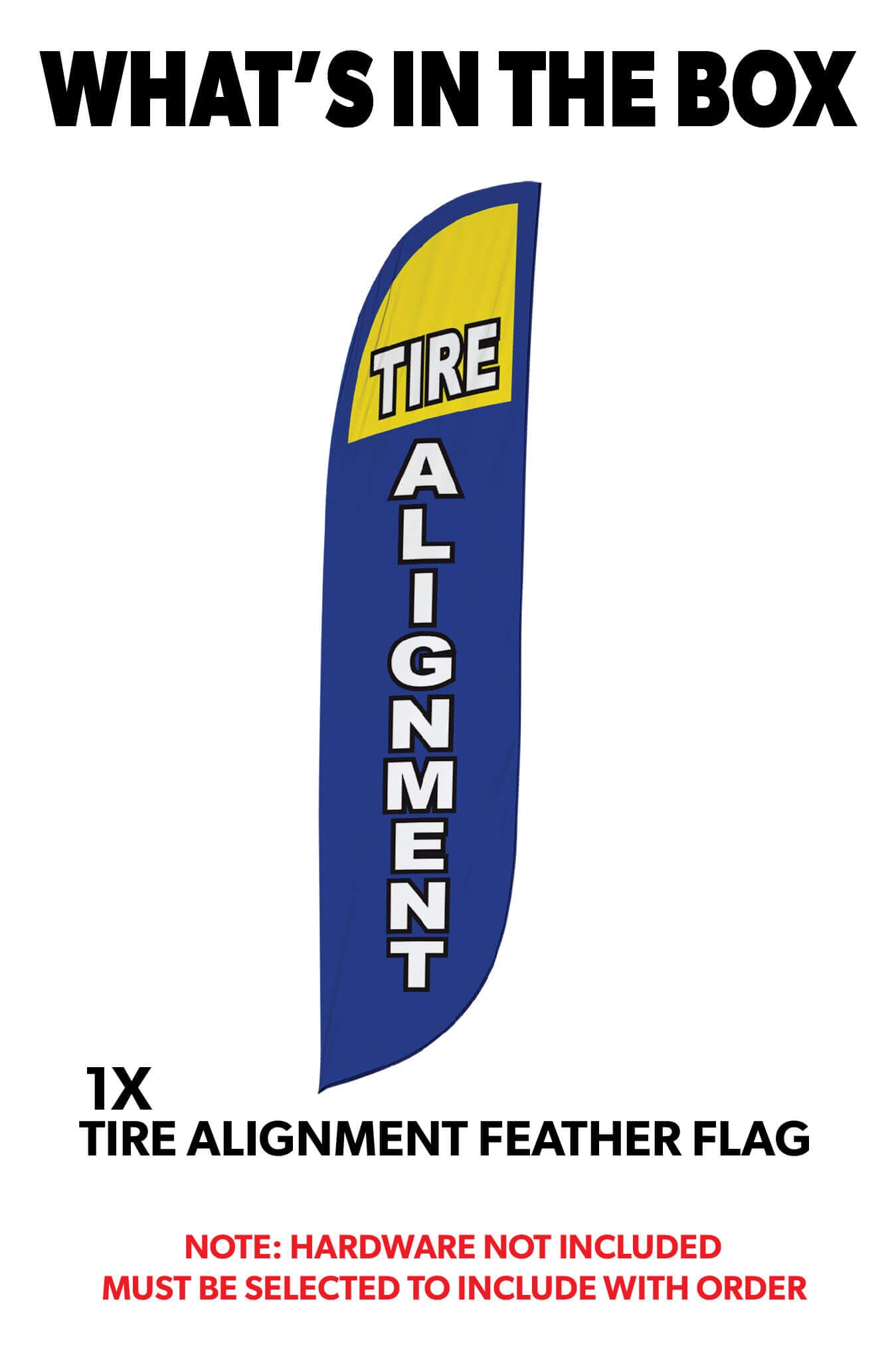 Tire Alignment Feather Flag Blue 