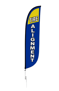 Tire Alignment Feather Flag Blue 