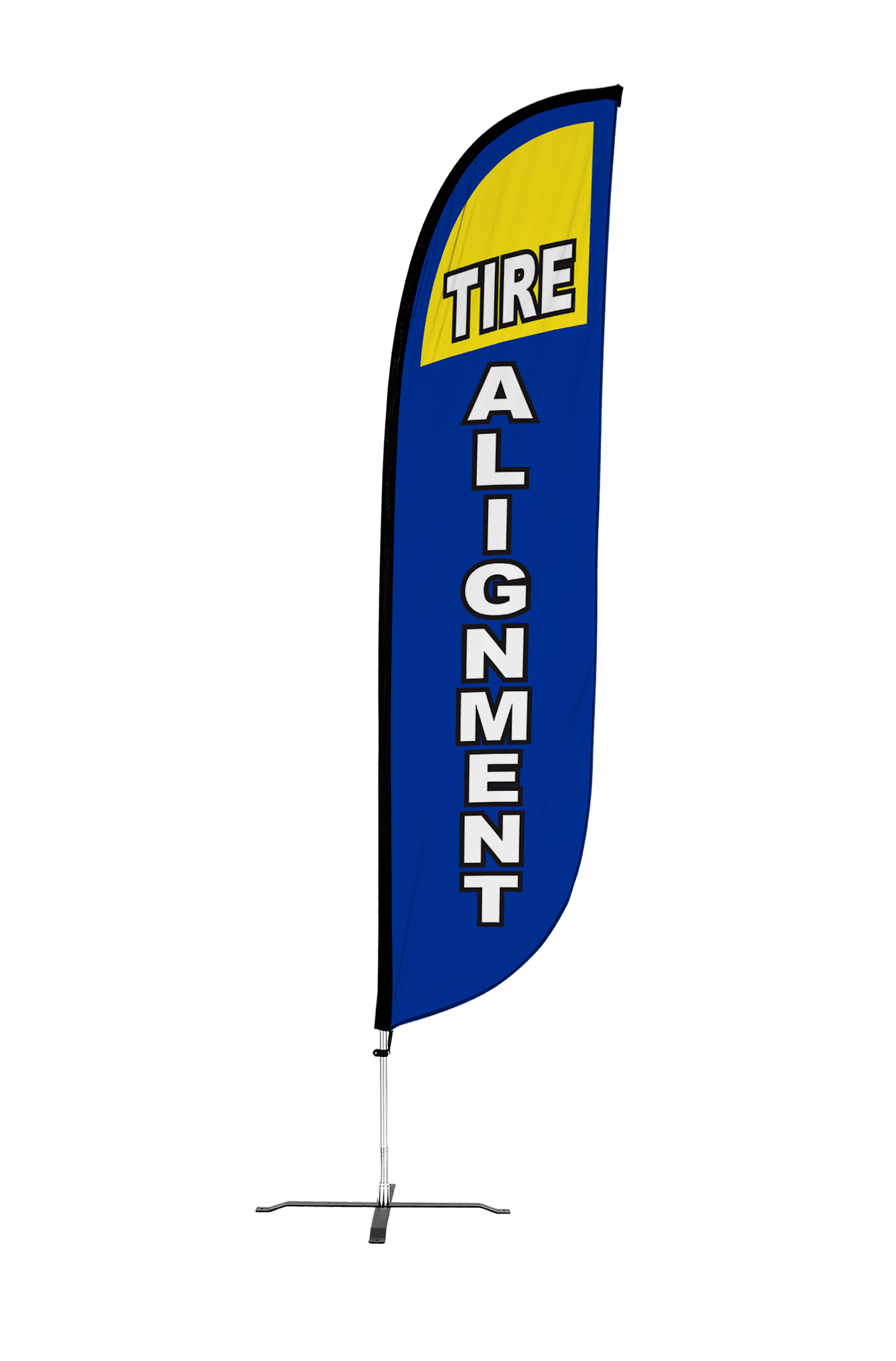 Tire Alignment Feather Flag Blue 