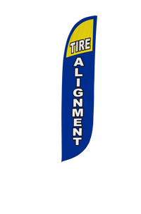 Tire Alignment Feather Flag Blue 