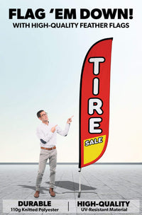 Tire Sale Feather Flag 