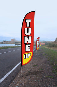 Tune Up Feather Flag Red & Yellow 