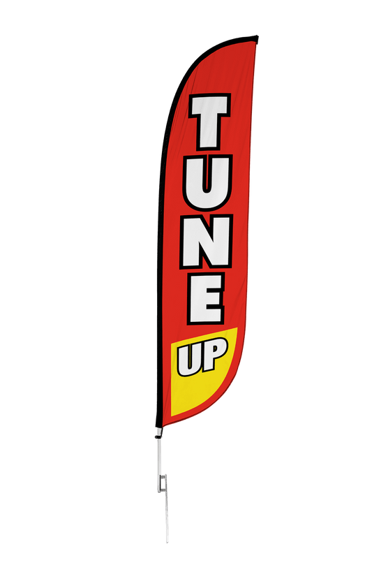 Tune Up Feather Flag Red & Yellow 