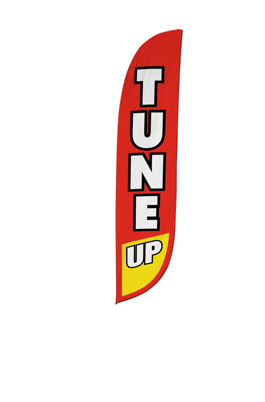 Tune Up Feather Flag Red & Yellow 