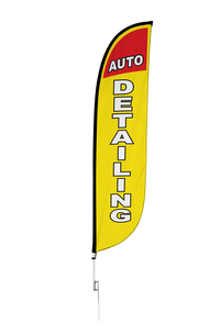 Auto Detailing Feather Flag Yellow 