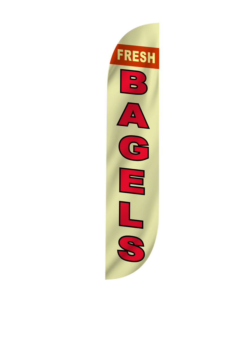 Bagels Feather Flag Yellow 