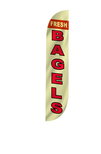 Bagels Feather Flag Yellow 