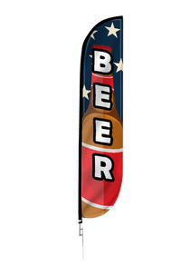 Beer Feather Flag Red White Blue 