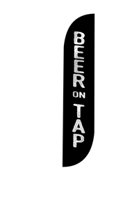 Beer On Tap Feather Flag Black 