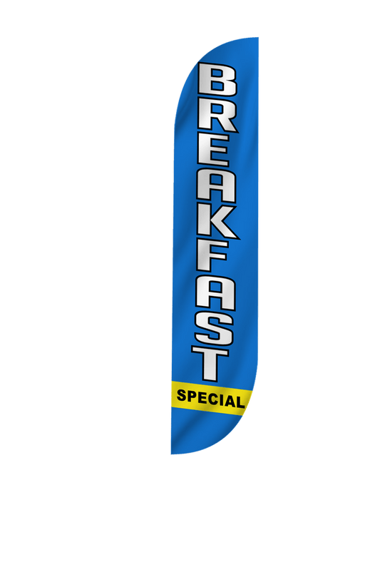 Breakfast Special Feather Flag Blue 