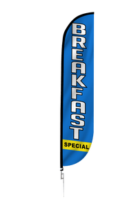 Breakfast Special Feather Flag Blue 