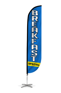 Breakfast Special Feather Flag Blue 