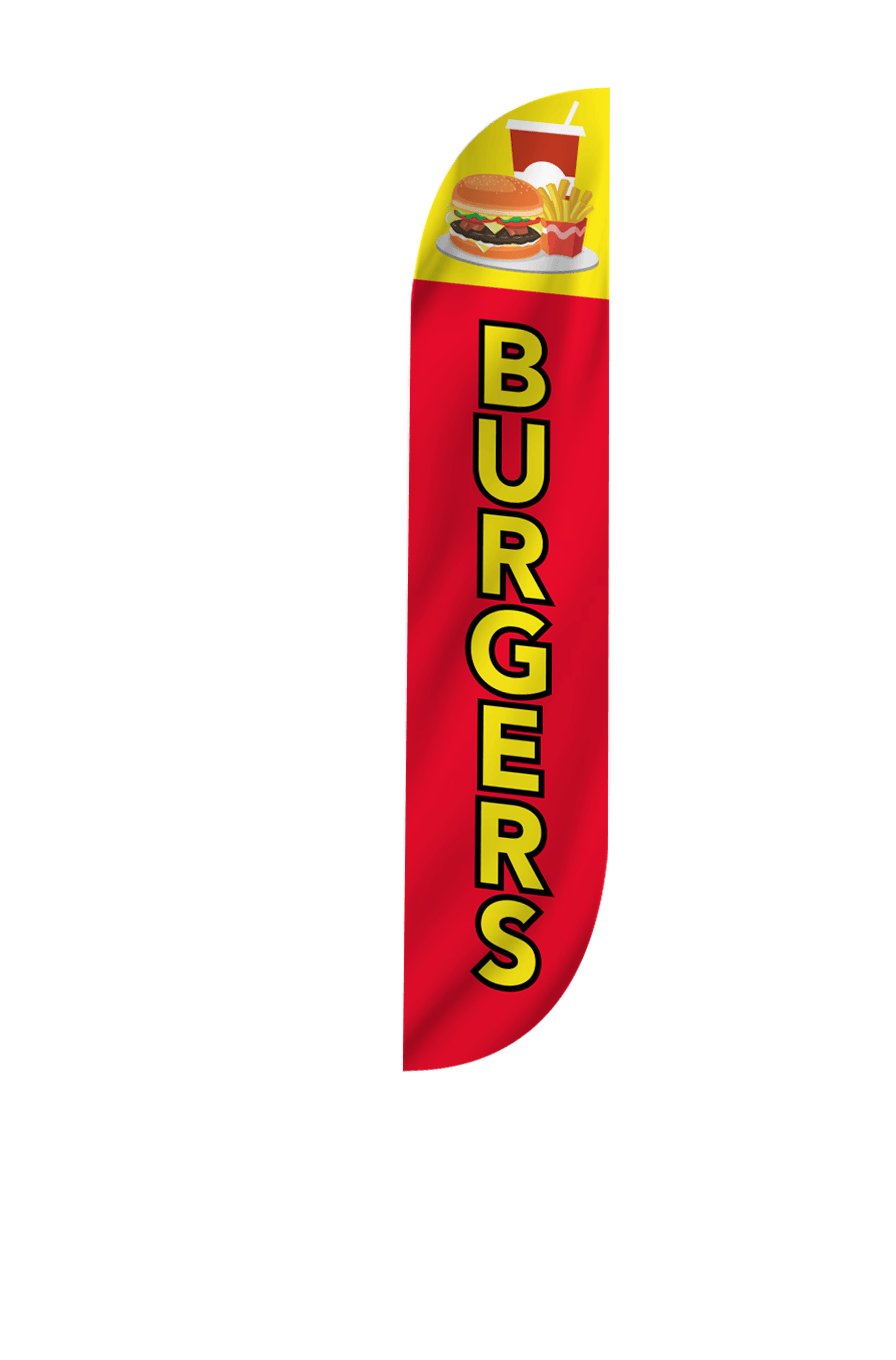 Burgers Feather Flag Red 