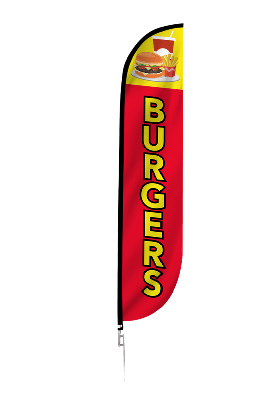 Burgers Feather Flag Red 