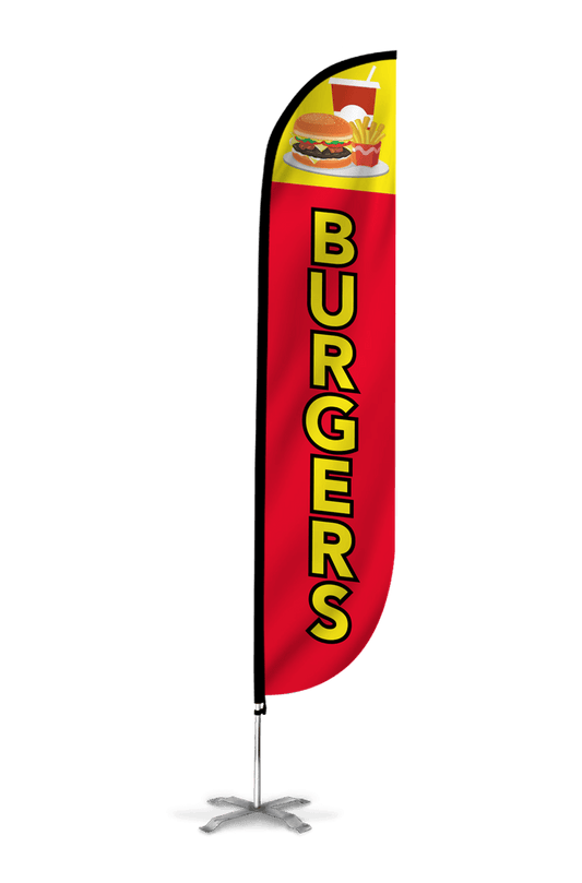 Burgers Feather Flag Red 