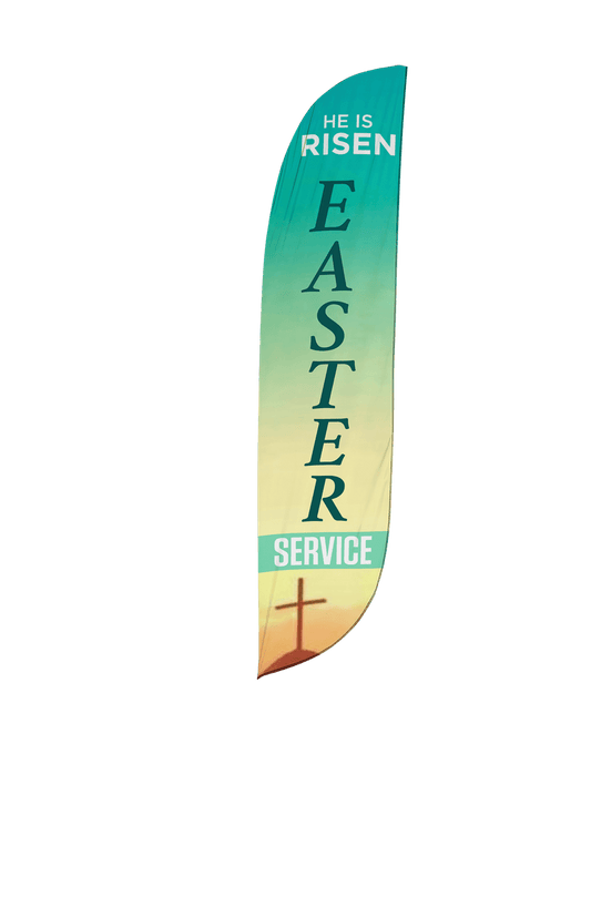 Easter Service Church Feather Flag 