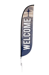 Welcome Church Feather Flag 