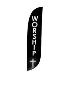 Worship Feather Flag 