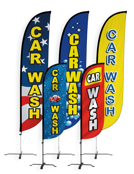 Car Wash Feather Flag 