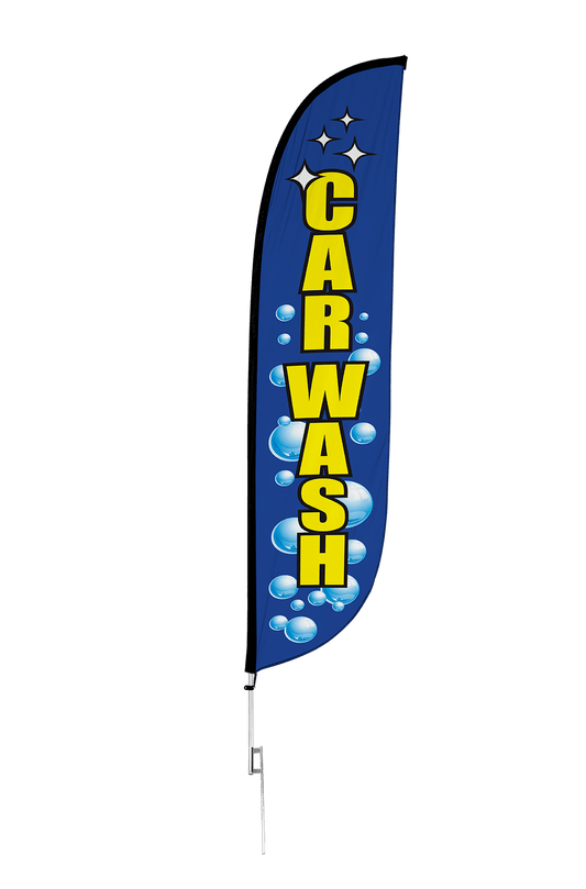 Car Wash Feather Flag 