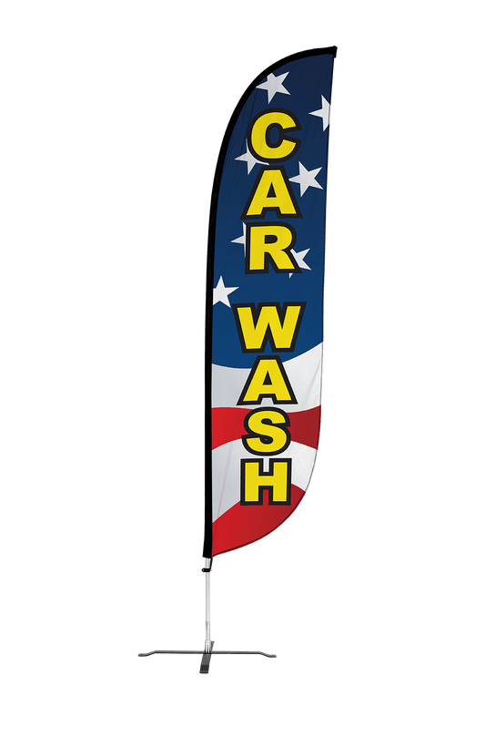 Car Wash Feather Flag 