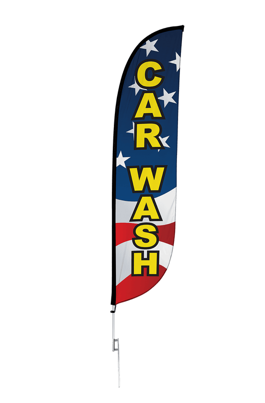 Car Wash Feather Flag 