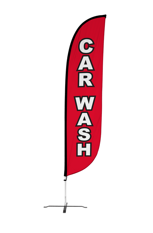 Car Wash Feather Flag 