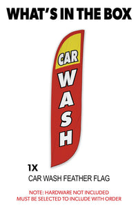 Car Wash Feather Flag 