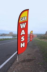 Car Wash Feather Flag 