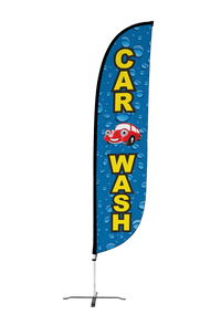 Car Wash Feather Flag 