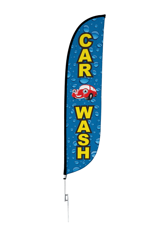 Car Wash Feather Flag 