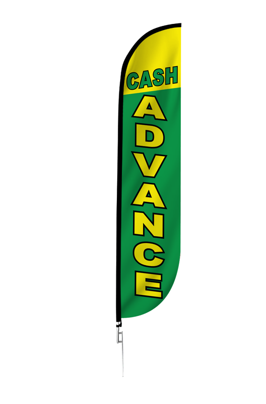 Cash Advance Feather Flag 