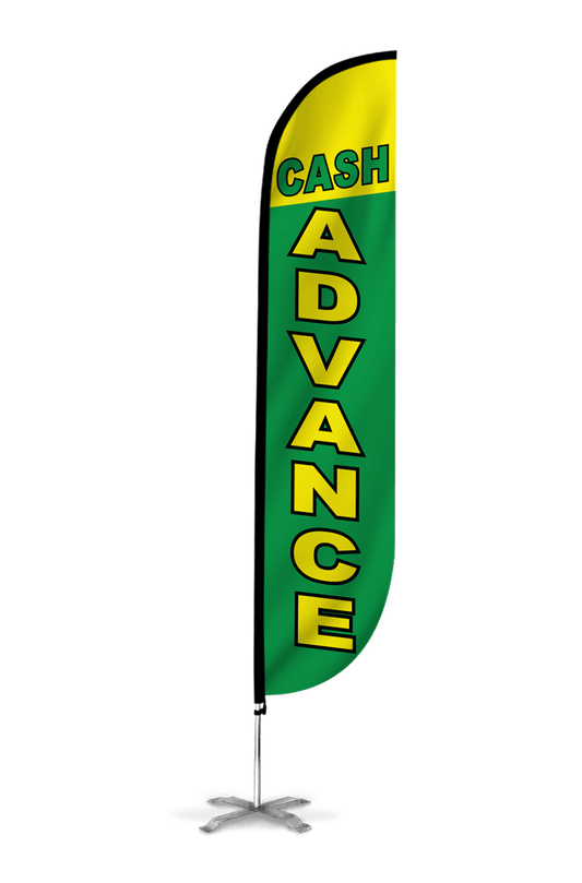 Cash Advance Feather Flag 