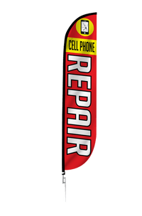 Cell Phone Repair Feather Flag 